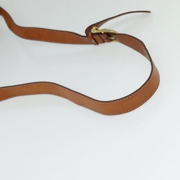 CELINE Macadam Canvas Circle Shoulder Bag Pvc Leather Brown Gold - Picture 7 of 12